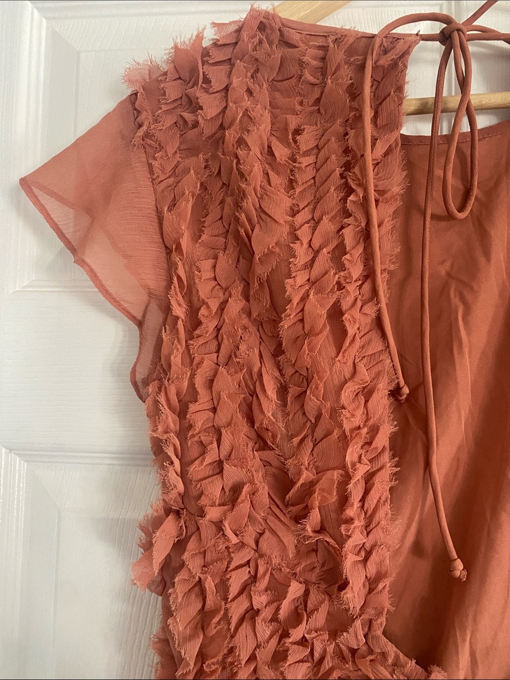 ASOS Rust Ruffle Mini Dress - Picture 6 of 11